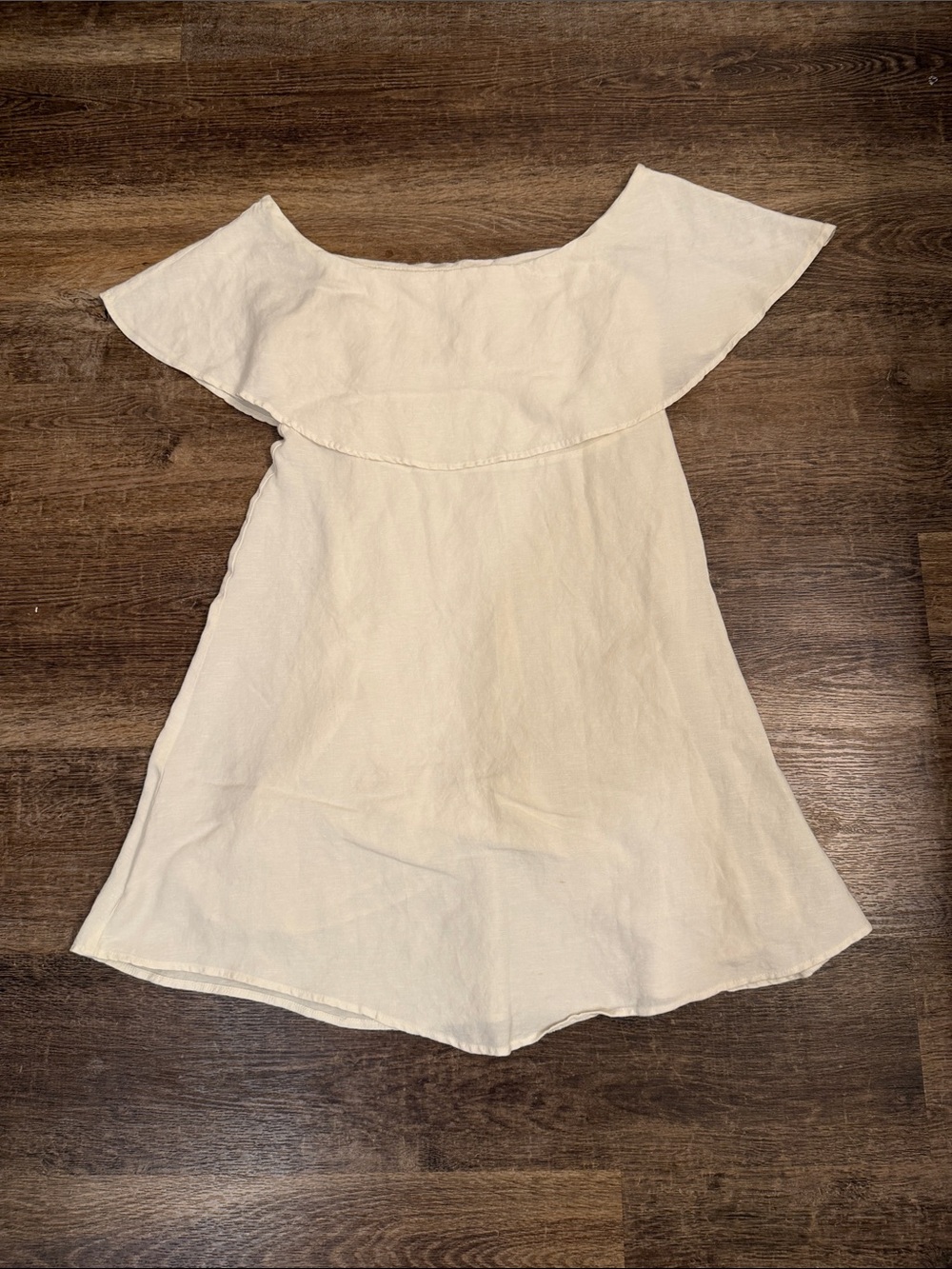 LOFT Cream Off-Shoulder Ruffle Dress for Kids